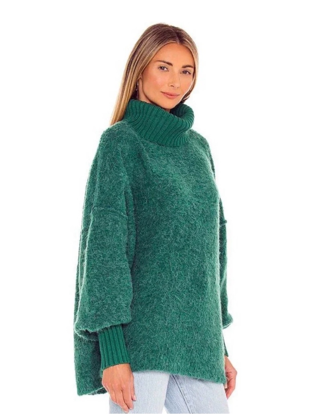 Free People Evergreen Fuzzy Turtleneck Pullover